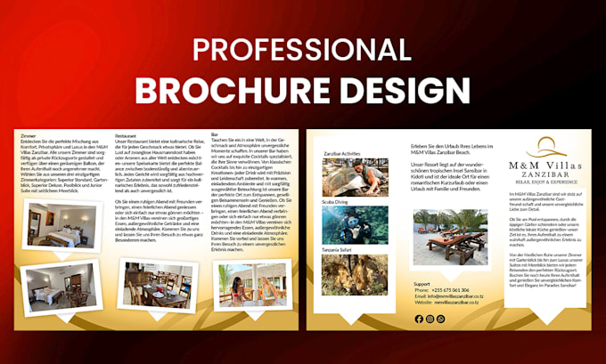 design bifold, trifold brochure or catalog