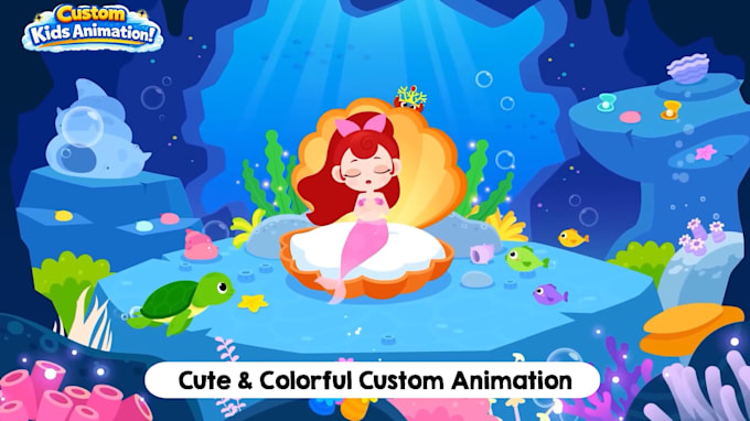 create custom 2d cartoon kids learning animation for kids