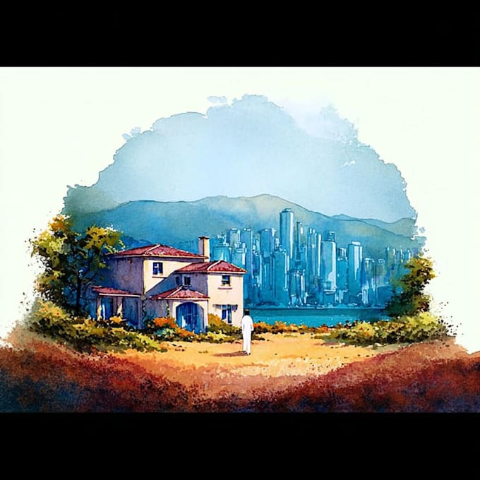 paint landscapes in watercolor