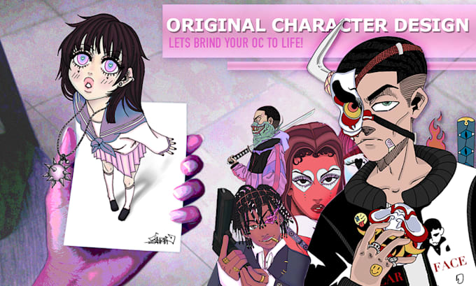 Create custom oc original character design art by X4ik01 | Fiverr
