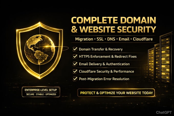 fix website offline, cloudflare setup, ssl install and secure site
