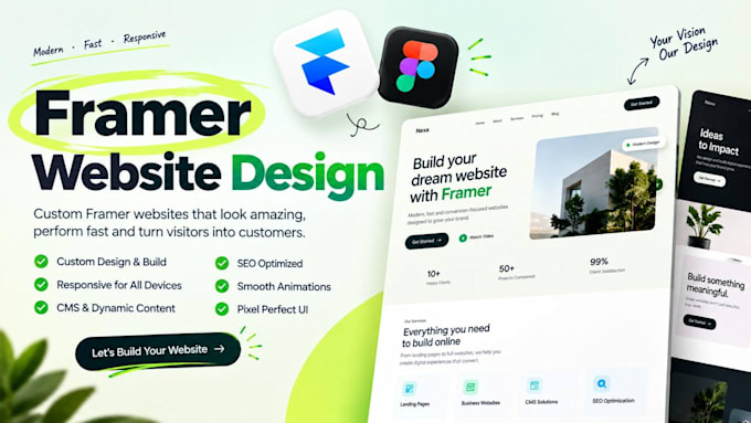 build framer website, framer landing page figma to framer