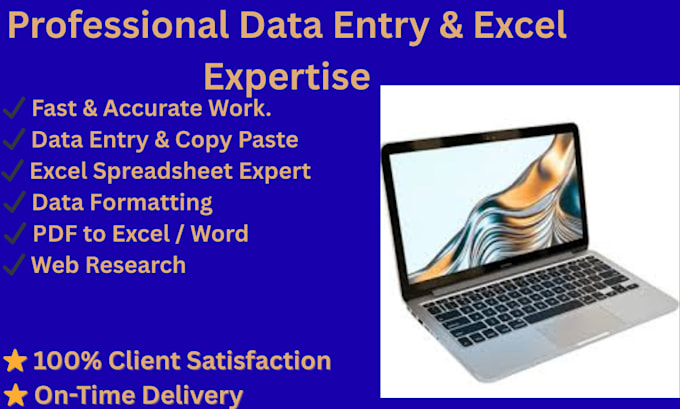 data entry copy paste and excel work accurately in 1 day