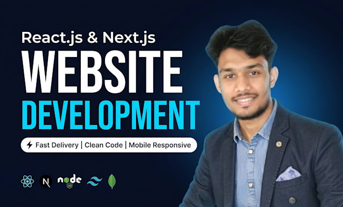 build a responsive react or nextjs website for your business