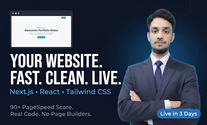 build a fast next js or react landing page that converts visitors to leads