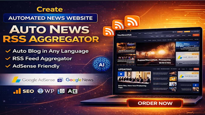create automated news website wordpress autoblog rss feed aggregator squarespace