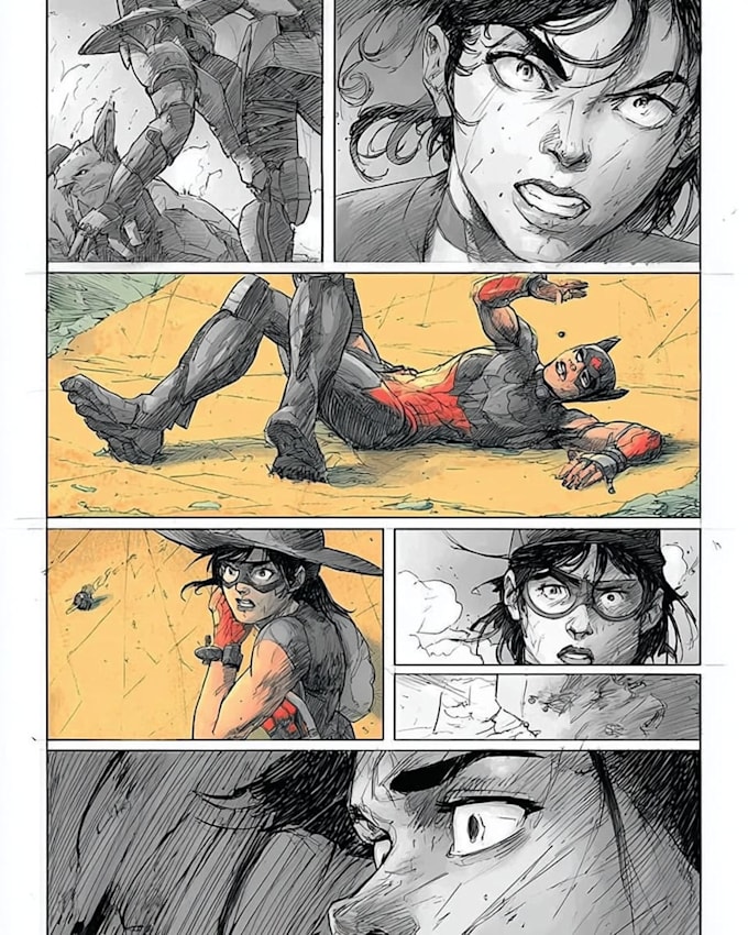 draw a professional comic book page or custom manga sequence