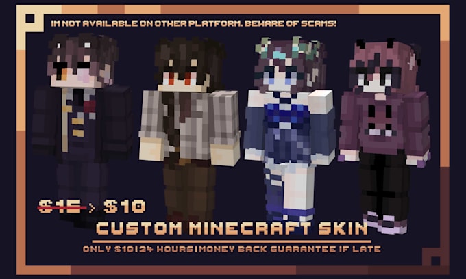 create a custom minecraft skin within 24hours