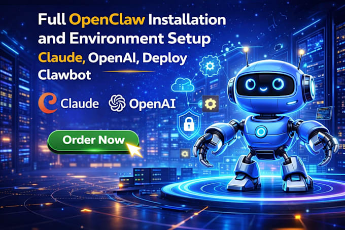 full openclaw installation and environment setup claude, openai, deploy clawbot
