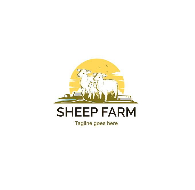 create professional and specially sheep farm logo design