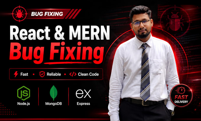fix react js or mern stack bugs and errors