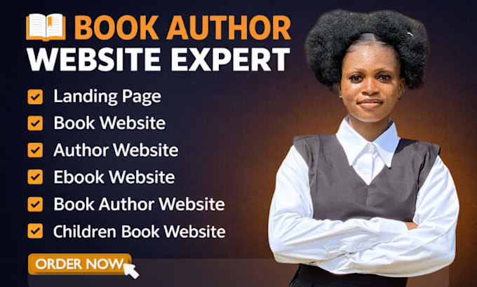 design a modern book author website for writers and authors