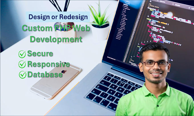 develop a custom PHP website with mysql
