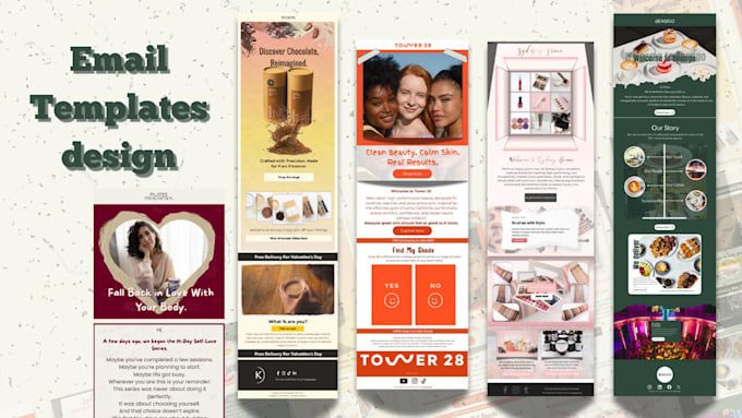 design responsive email campaigns or newsletters templates