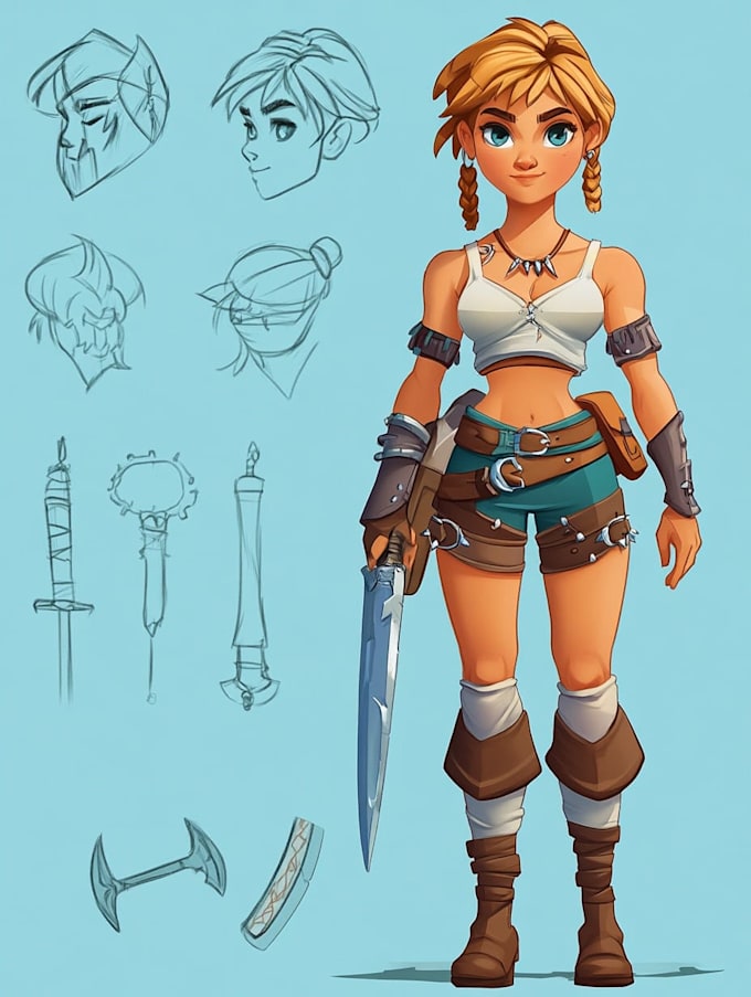 Do a 2d character design and concept art for your game by Eliasockhar ...