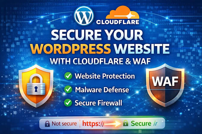 secure your wordpress website using cloudflare and waf