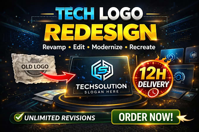 redesign, revamp or refresh your tech saas logo
