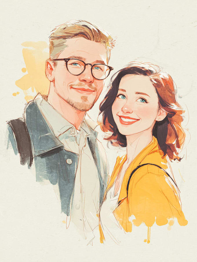 do couple portrait illustration