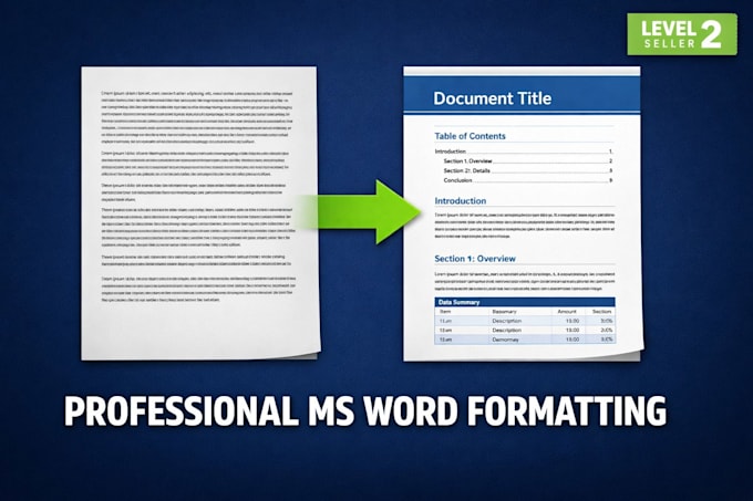 professionally format, design, edit and fix ms word document