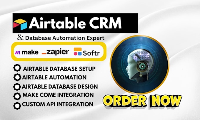 setup airtable database, airtable interface, airtable automation crm, softr
