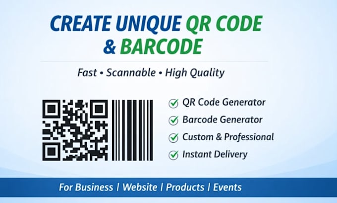 create unique qr code and generate qr code or barcode