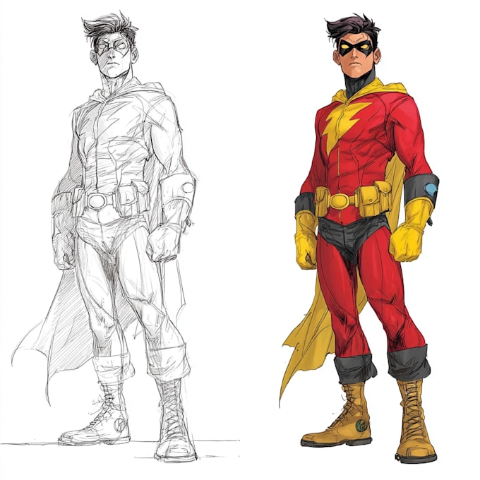 superhero character for comics