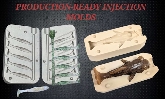 engineer custom soft plastic fishing lure injection molds for production tools