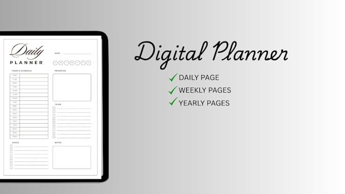 design custom digital planners and journals for you