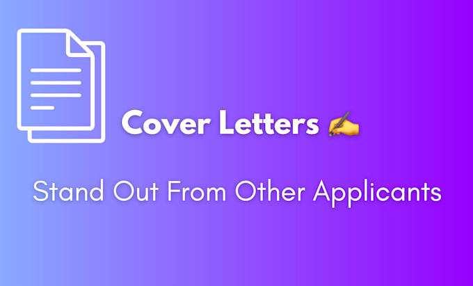 write a professional cover letter for any job