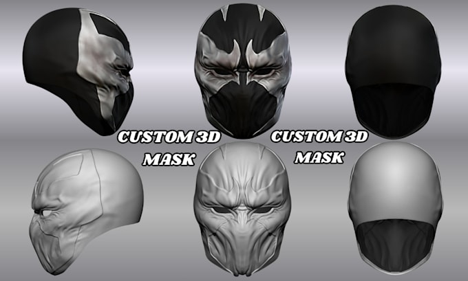 Design von 3d-maske, 3d-helm, cosplay-rüstung, modell, 3d-gedruckte ...