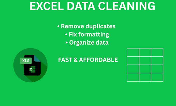clean and format excel or CSV data and remove duplicates