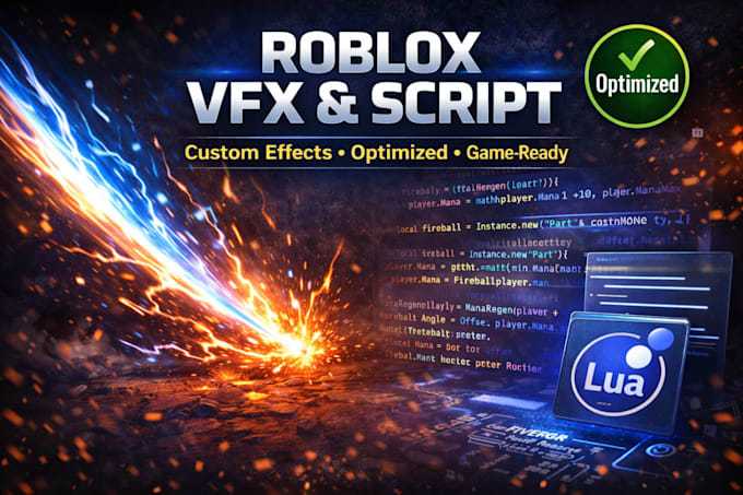make vfx or script for you on roblox game