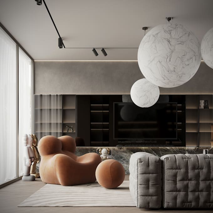 create a 3d visualization for the interior