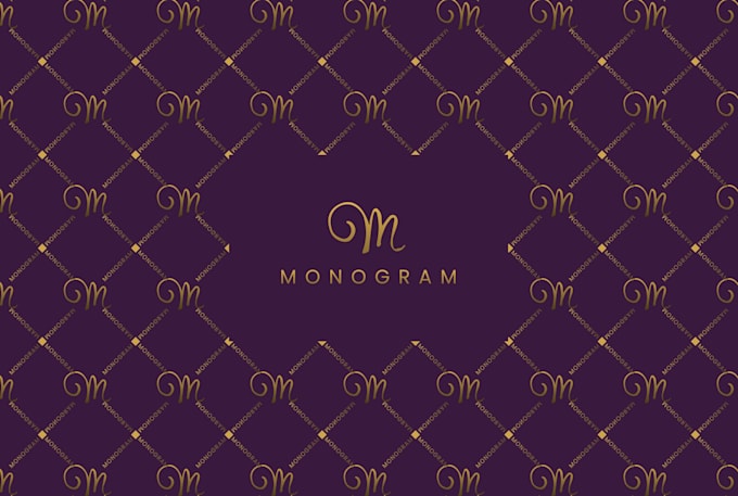 design seamless luxury monogram pattern for textile and packaging
