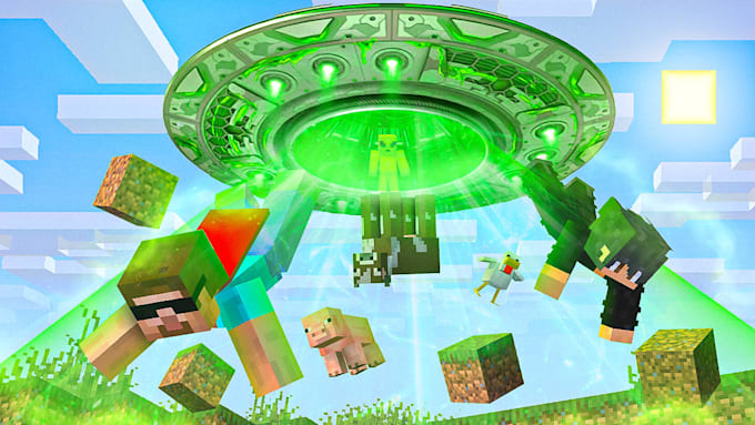 make minecraft youtube thumbnail that attract viewers