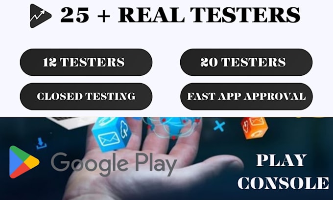 provide 20 testers 12 tester for google play closed testing