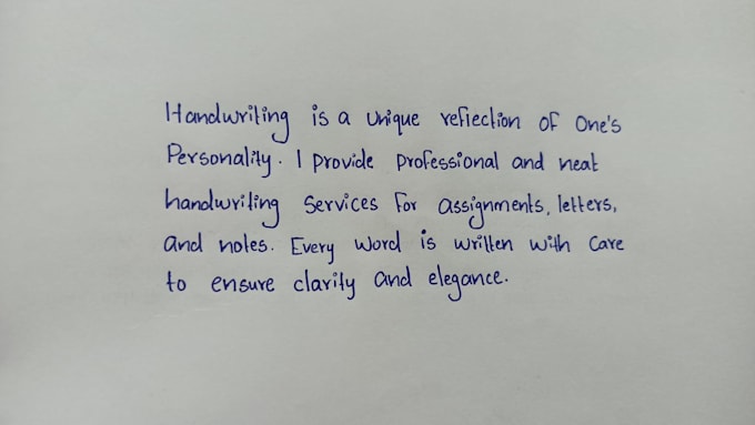 do professional handwriting and assignment work