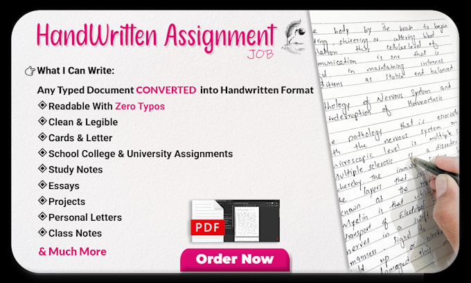 do neat handwritten assignments job
