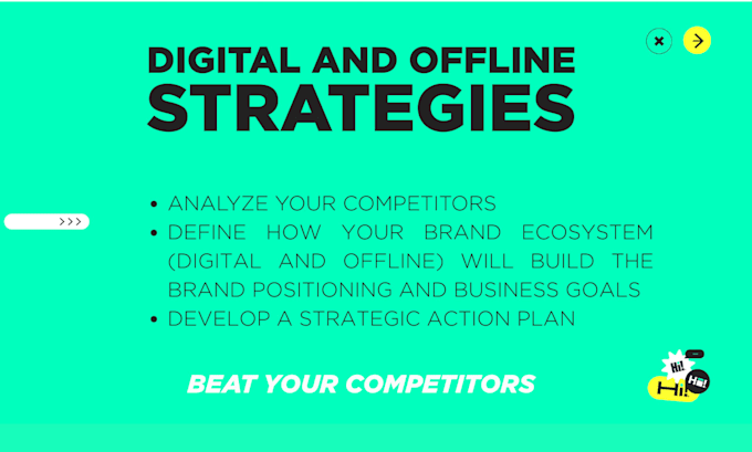 develop your digital, content and offline strategy