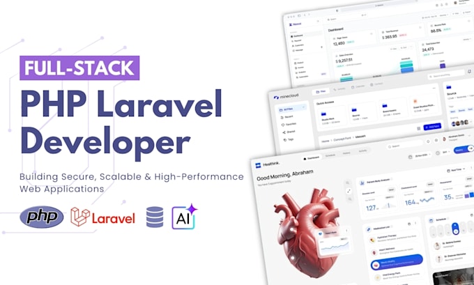 do custom web app development as a PHP laravel full stack developer