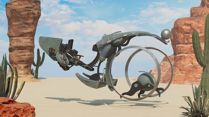 create a profesional 3d hardsurface models for games and films