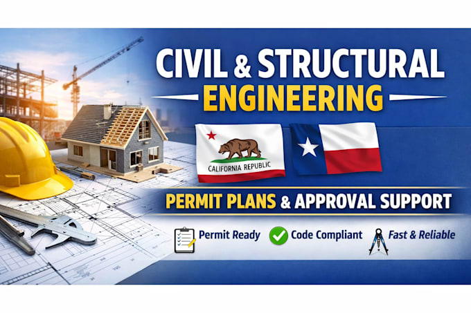 be licensed civil and structural engineer pe for california, and texas projects