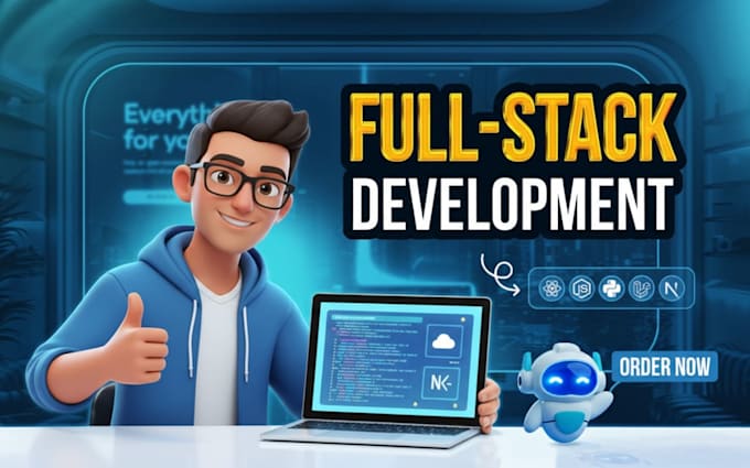 do website development as full stack web developer, backend frontend developer