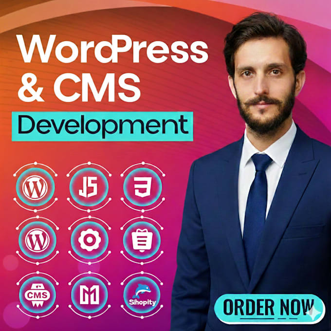 develop a professional wordpress website using modern cms