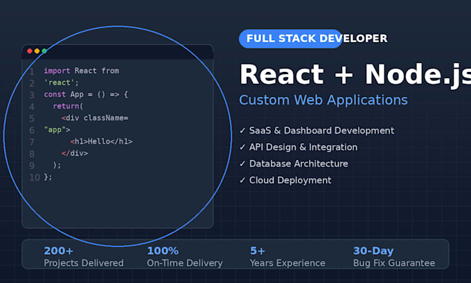 develop your full stack web application with react and node