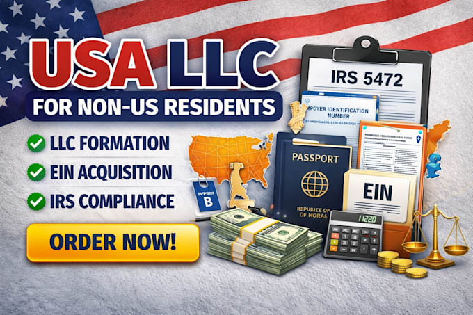 register USA llc for non US resident, ein, US company formation and compliance