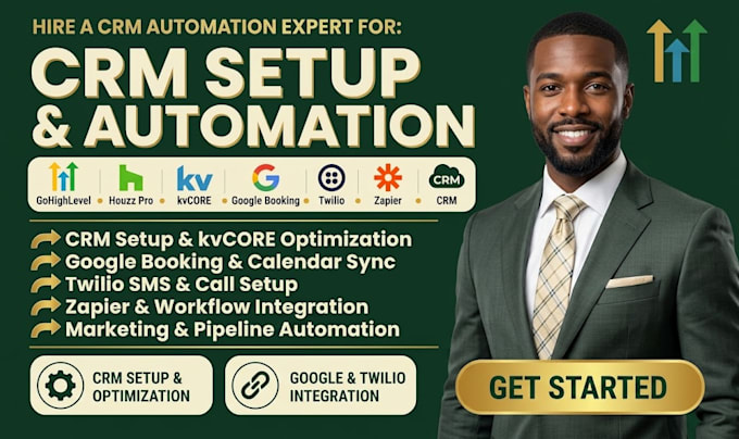 setup houzz pro kvcore crm automation google booking  twilio zapier integration