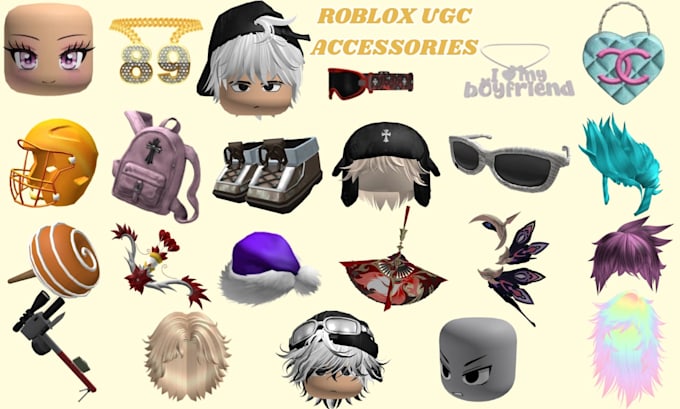 Individuelle roblox ugc accessoires, haare, halskette, 3d modell ...