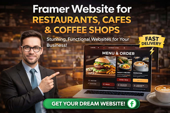framer design website for restaurants cafes and coffee shops