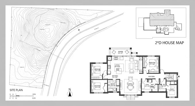 Draw architectural floor plan, site plan and 2d house map design by ...